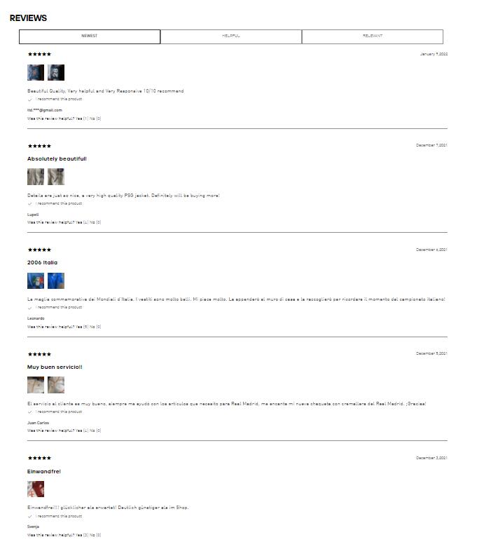 Picture Reviews | Pro Jersey Shop
