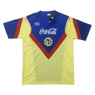 1988 Club America Home Blue&Yellow Retro Jerseys Shirt - Pro Jersey Shop