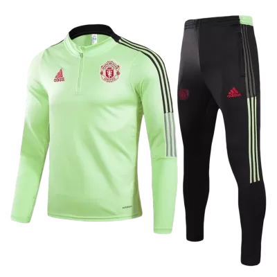 Men's Manchester United Zipper Tracksuit Sweat Shirt Kit (Top+Trousers) 2021/22 - Pro Jersey Shop