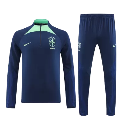 Men's Brazil Zipper Tracksuit Sweat Shirt Kit (Top+Trousers) 2022 - Pro Jersey Shop