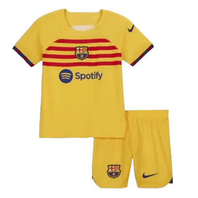 Kids Barcelona Fourth Away Soccer Jersey Kit (Jersey+Shorts) 2022/23 - Pro Jersey Shop