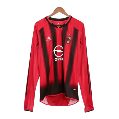 Men's Retro 2004/05 AC Milan Home Long Sleeves Soccer Jersey Shirt - Fan Version - Pro Jersey Shop