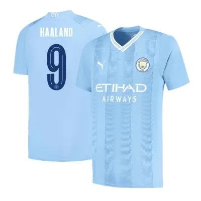 UCL Men's HAALAND #9 Manchester City Home Soccer Jersey Shirt 2023/24 - Fan Version - Pro Jersey Shop