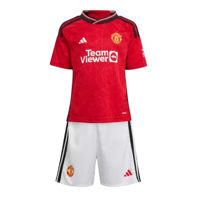 Kids Manchester United Home Soccer Jersey Kit (Jersey+Shorts) 2023/24 - Pro Jersey Shop