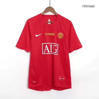 UCL Men's Retro 2007/08 Manchester United League Home Soccer Jersey Shirt - Pro Jersey Shop