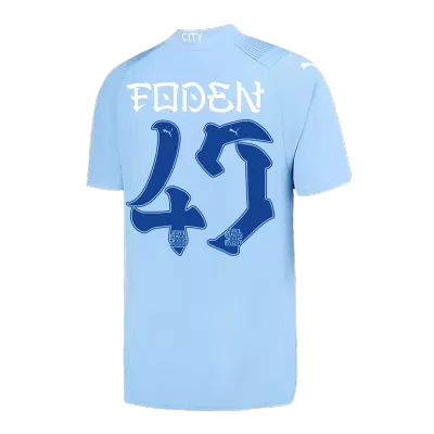 Men's FODEN #47 Manchester City Japanese Tour Printing Home Soccer Jersey Shirt 2023/24 - Fan Version - Pro Jersey Shop