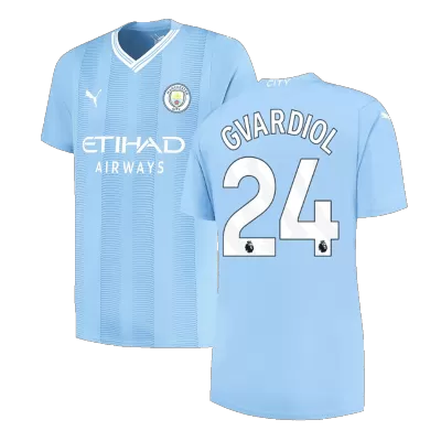 Men's GVARDIOL #24 Manchester City Home Soccer Jersey Shirt 2023/24 - Fan Version - Pro Jersey Shop