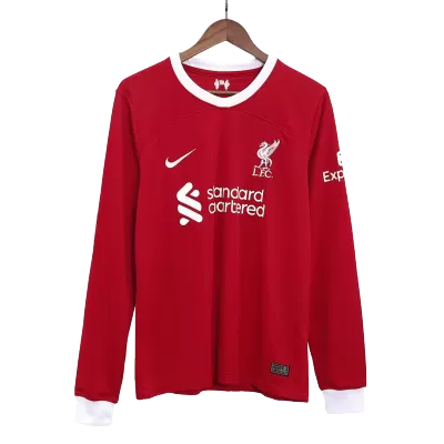 Men's Liverpool Home Long Sleeves Soccer Jersey Shirt 2023/24 - Fan Version - Pro Jersey Shop