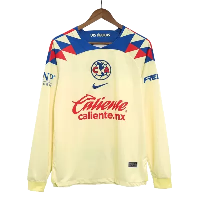 Men's Club America Aguilas Home Long Sleeves Soccer Jersey Shirt 2023/24 - Fan Version - Pro Jersey Shop