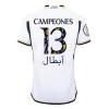 Premium Quality Men's CAMPEONES #13 Real Madrid Home Soccer Jersey Shirt 2023/24 - Fan Version - Pro Jersey Shop