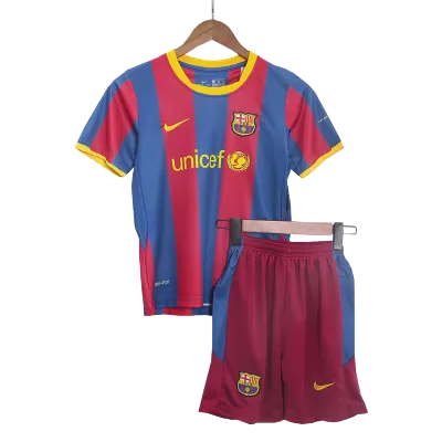 Kids Retro Barcelona Home Soccer Jersey Kit (Jersey+Shorts) 2010/11 - Pro Jersey Shop