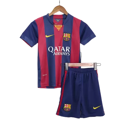 Kids Retro Barcelona Home Soccer Jersey Kit (Jersey+Shorts) 2014/15 - Pro Jersey Shop