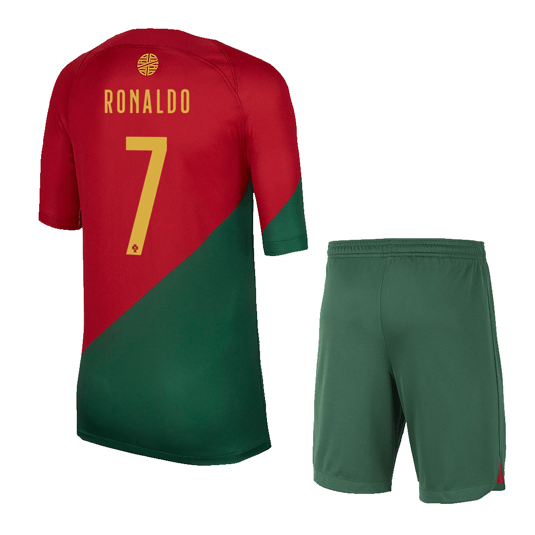 Kids RONALDO #7 Portugal Home Soccer Jersey Kit (Jersey+Shorts) 2022/23 - Pro Jersey Shop