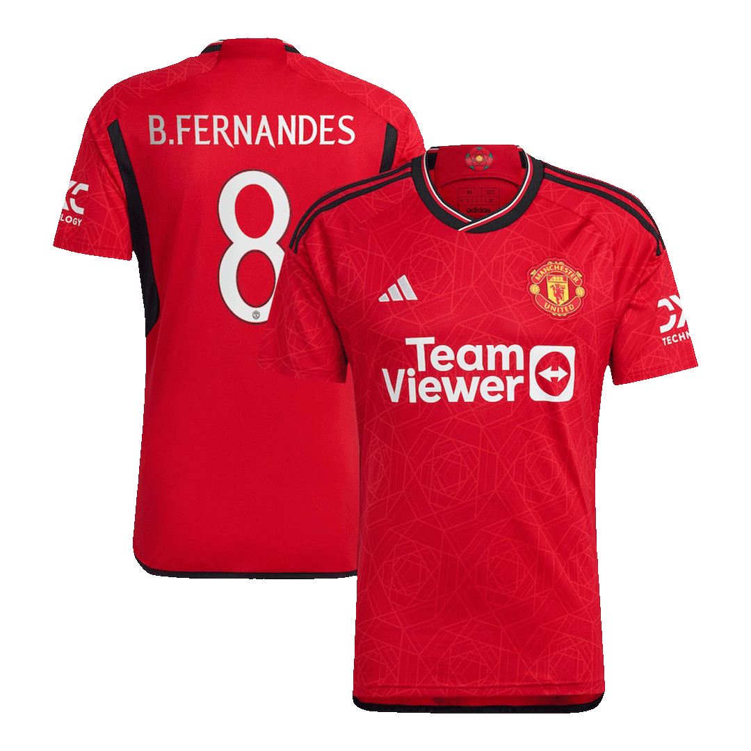 Manchester United B.FERNANDES #8 Home Soccer Fan Jersey 2023/24 UCL - Pro Jersey Shop