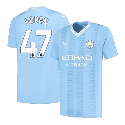 Men's FODEN #47 Manchester City Home Soccer Jersey Shirt 2023/24 - Fan Version - Pro Jersey Shop