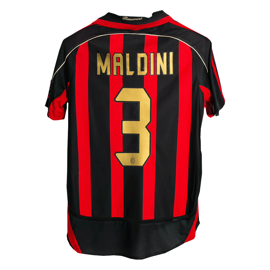 2003-04 AC Milan Home L/S Shirt Maldini #3 - 5/10 - (XL)