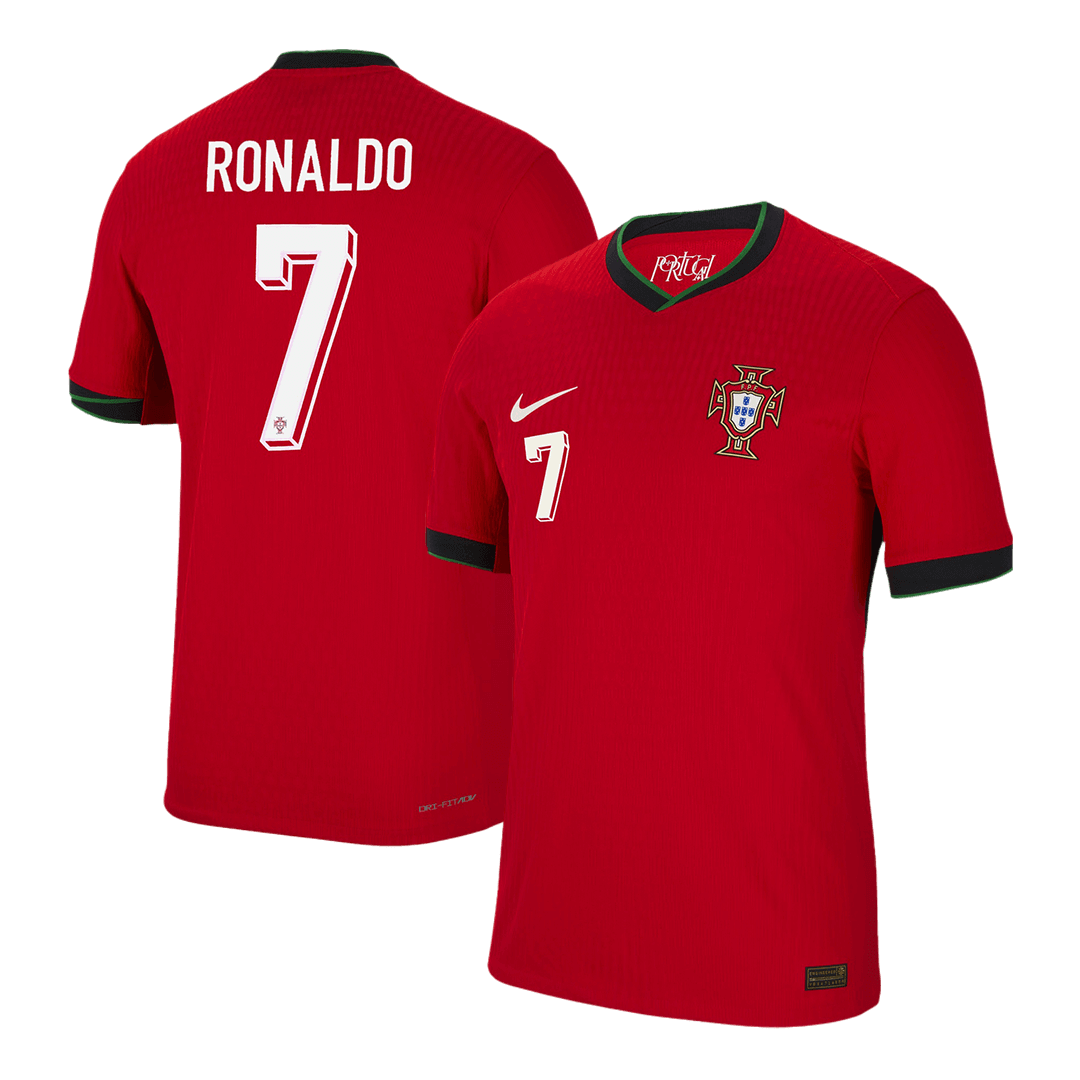Men's Authentic RONALDO #7 Portugal Home Soccer Jersey Shirt EURO - Player Version - Pro Jersey Shop