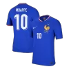 Men's Authentic MBAPPE #10 France Home Soccer Jersey Shirt EURO 2024 - Player Version - Pro Jersey Shop