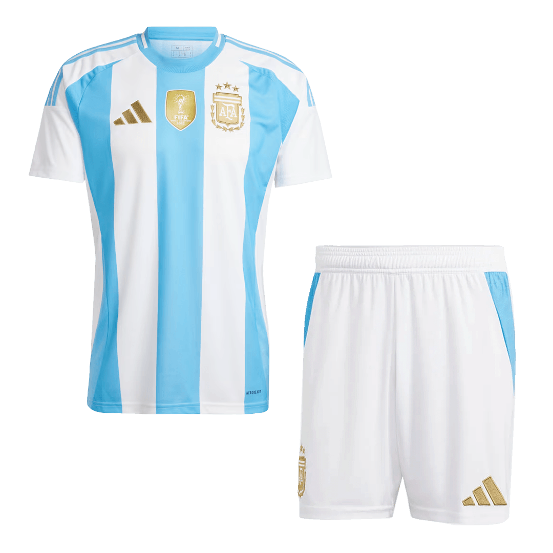 Premium Quality Men's Argentina Home Soccer Jersey Kit (Jersey+Shorts) - Pro Jersey Shop