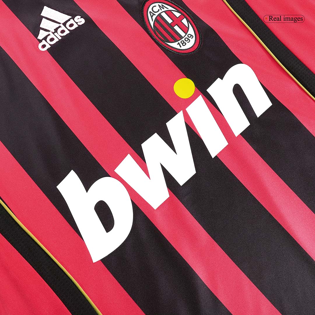 Men's Retro 2006/07 Replica RONALDO #99 AC Milan Home Long Sleeves Soccer Jersey Shirt - Pro Jersey Shop