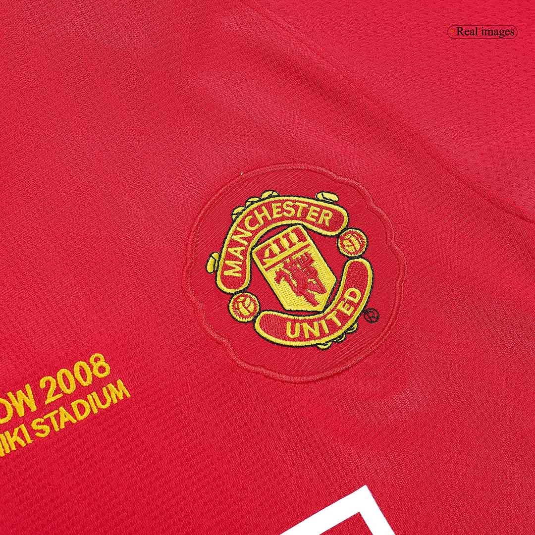 Retro 2007/08 Manchester United Home Long Sleeves Soccer Jersey - UCL - Pro Jersey Shop