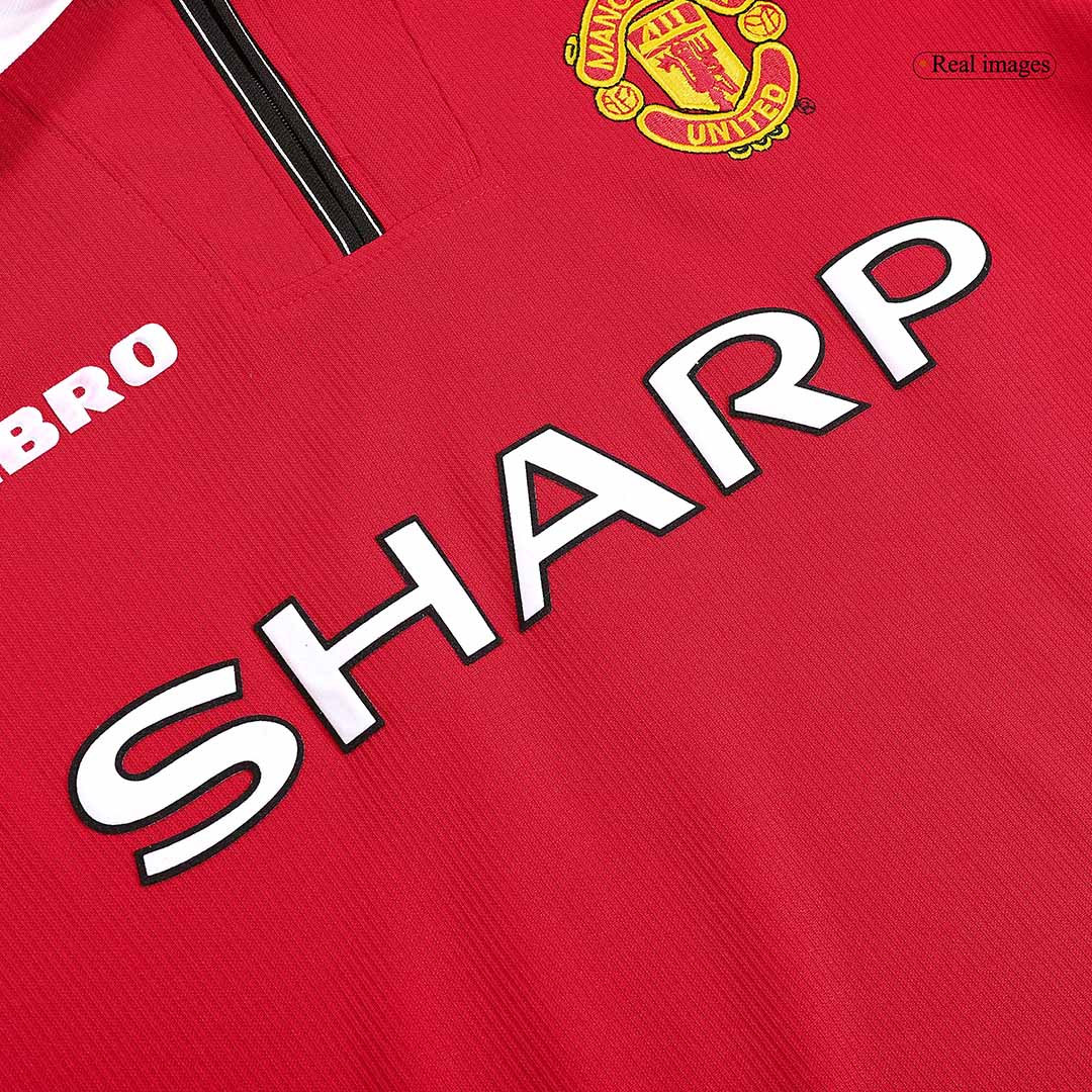 Retro 1998/99 Manchester United Home Long Sleeves Soccer Jersey - Pro Jersey Shop