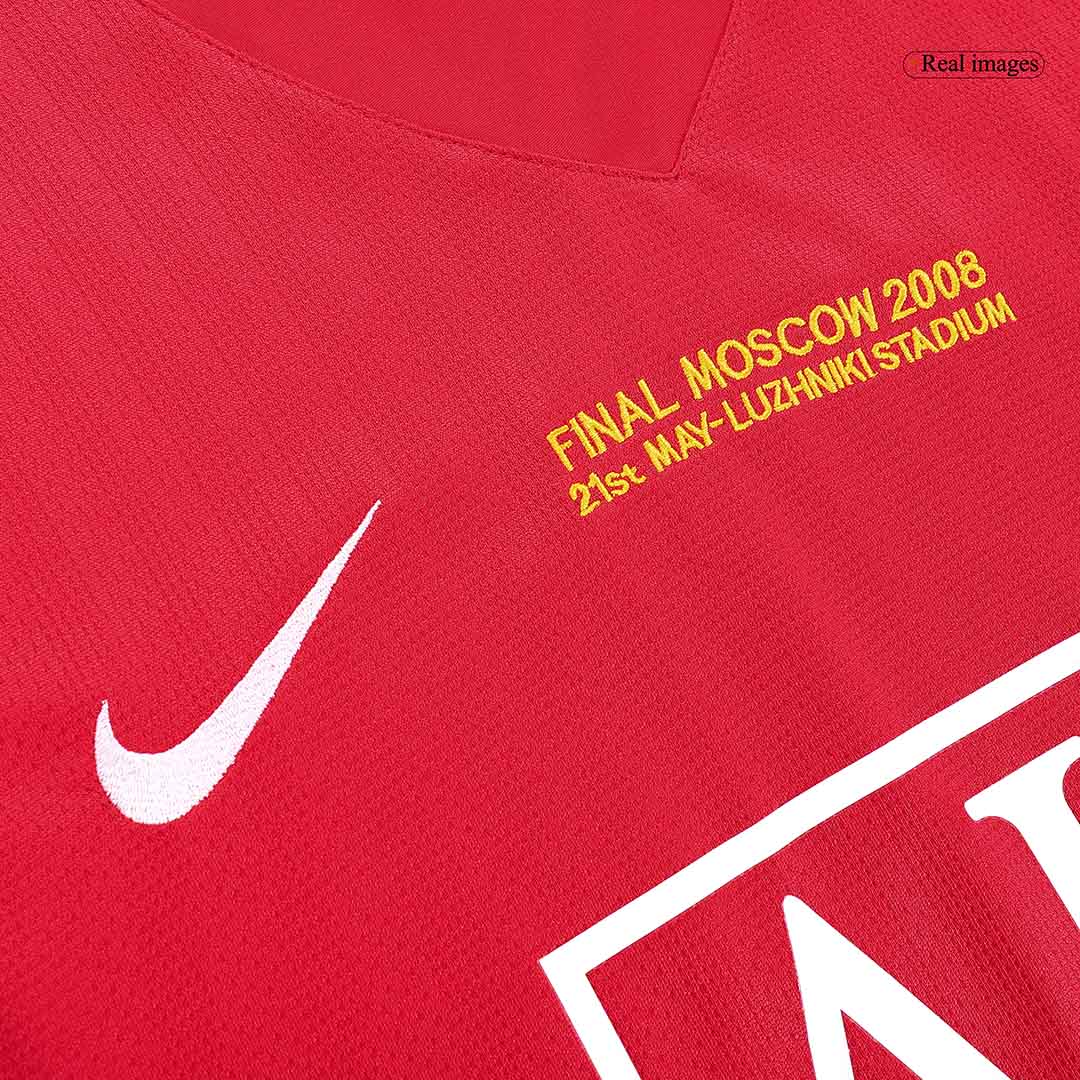 Retro 2007/08 Manchester United Home Long Sleeves Soccer Jersey - UCL - Pro Jersey Shop