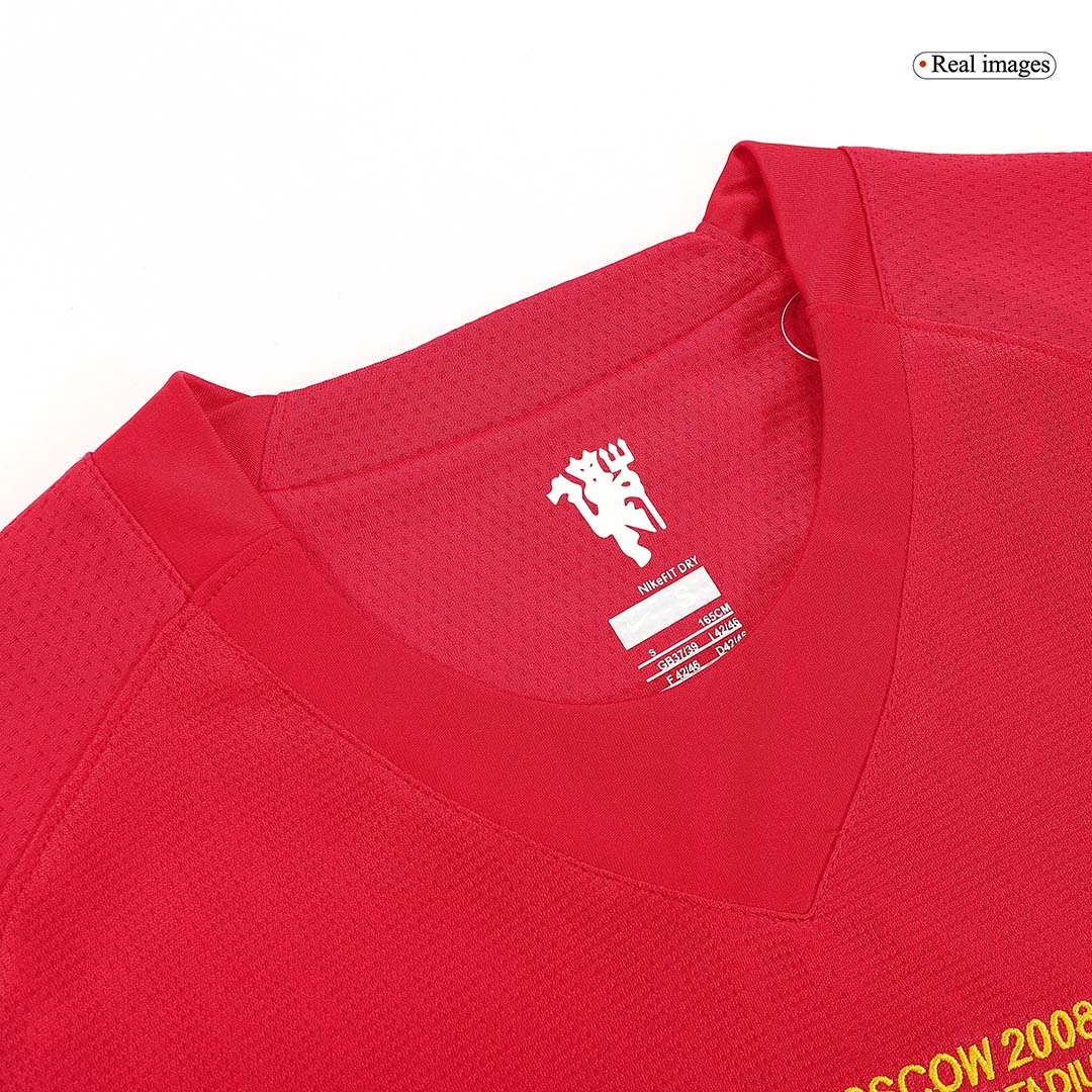 Retro 2007/08 Manchester United Home Long Sleeves Soccer Jersey - UCL - Pro Jersey Shop