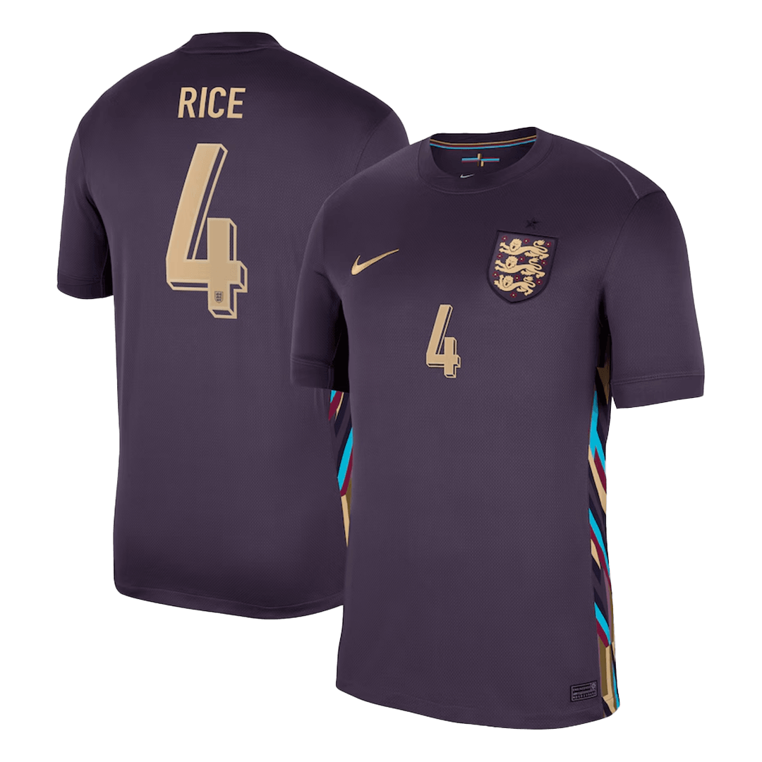 Premium Quality Men's RICE #4 England Away Soccer Jersey Shirt Euro - Fan Version - Pro Jersey Shop