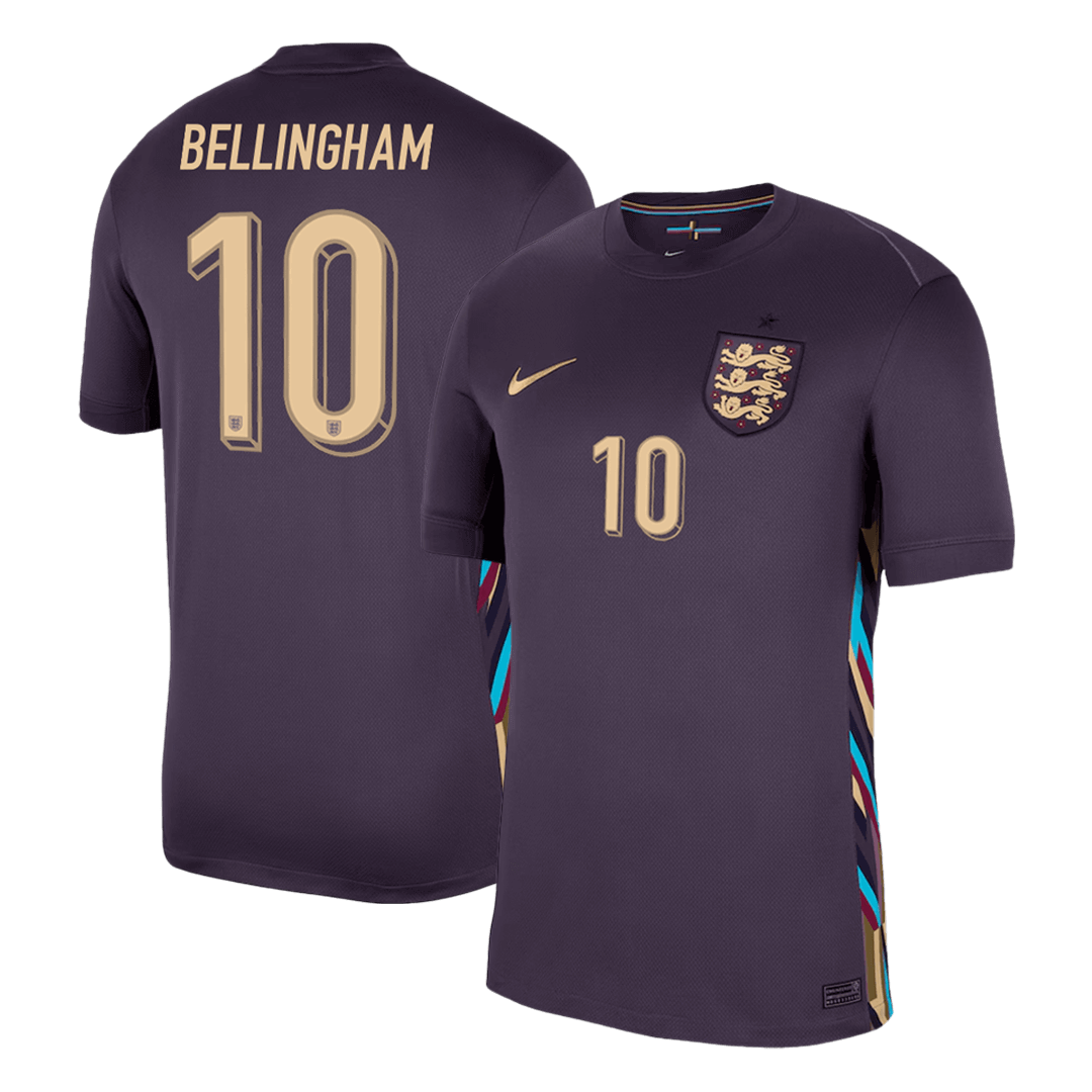 Premium Quality Men's BELLINGHAM #10 England Away Soccer Jersey Shirt Euro - Fan Version - Pro Jersey Shop