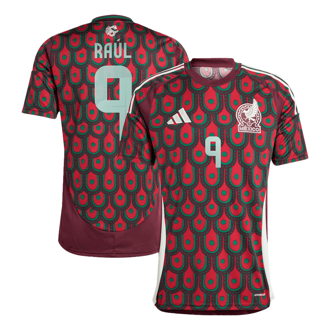 Men's RAÚL #9 Mexico Home Soccer Jersey Shirt COPA AMÉRICA - Fan Version - Pro Jersey Shop