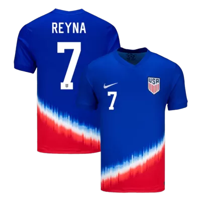 Premium Quality Men's REYNA #7 USA Away Soccer Jersey Shirt COPA AMÉRICA 2024 - Fan Version - Pro Jersey Shop