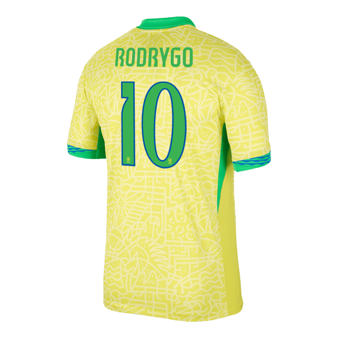 Premium Quality Men's RODRYGO #10 Brazil Home Soccer Jersey Shirt COPA AMÉRICA - Fan Version - Pro Jersey Shop