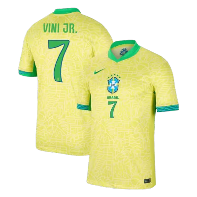 Premium Quality Men's VINI JR. #7 Brazil Home Soccer Jersey Shirt COPA AMÉRICA 2024 - Fan Version - Pro Jersey Shop