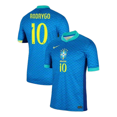 Men's RODRYGO #10 Brazil Away Soccer Jersey Shirt COPA AMÉRICA 2024 - Fan Version - Pro Jersey Shop