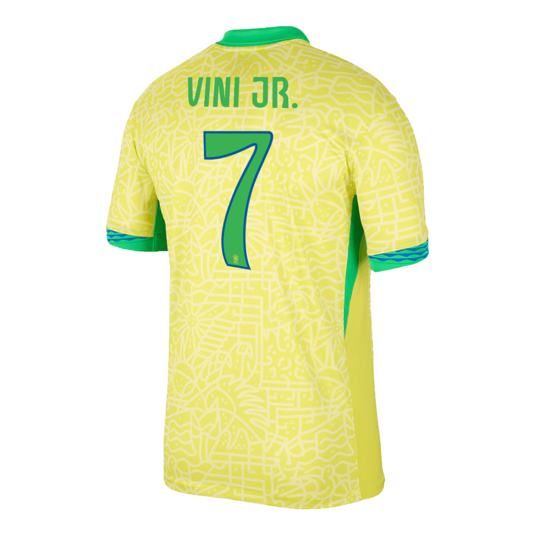 Premium Quality Men's VINI JR. #7 Brazil Home Soccer Jersey Shirt COPA AMÉRICA - Fan Version - Pro Jersey Shop
