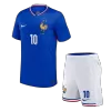 Kids MBAPPE #10 France Home Soccer Jersey Kit (Jersey+Shorts) Euro 2024 - Pro Jersey Shop