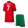 Kids RONALDO #7 Portugal Home Soccer Jersey Kit (Jersey+Shorts) Euro 2024 - Pro Jersey Shop