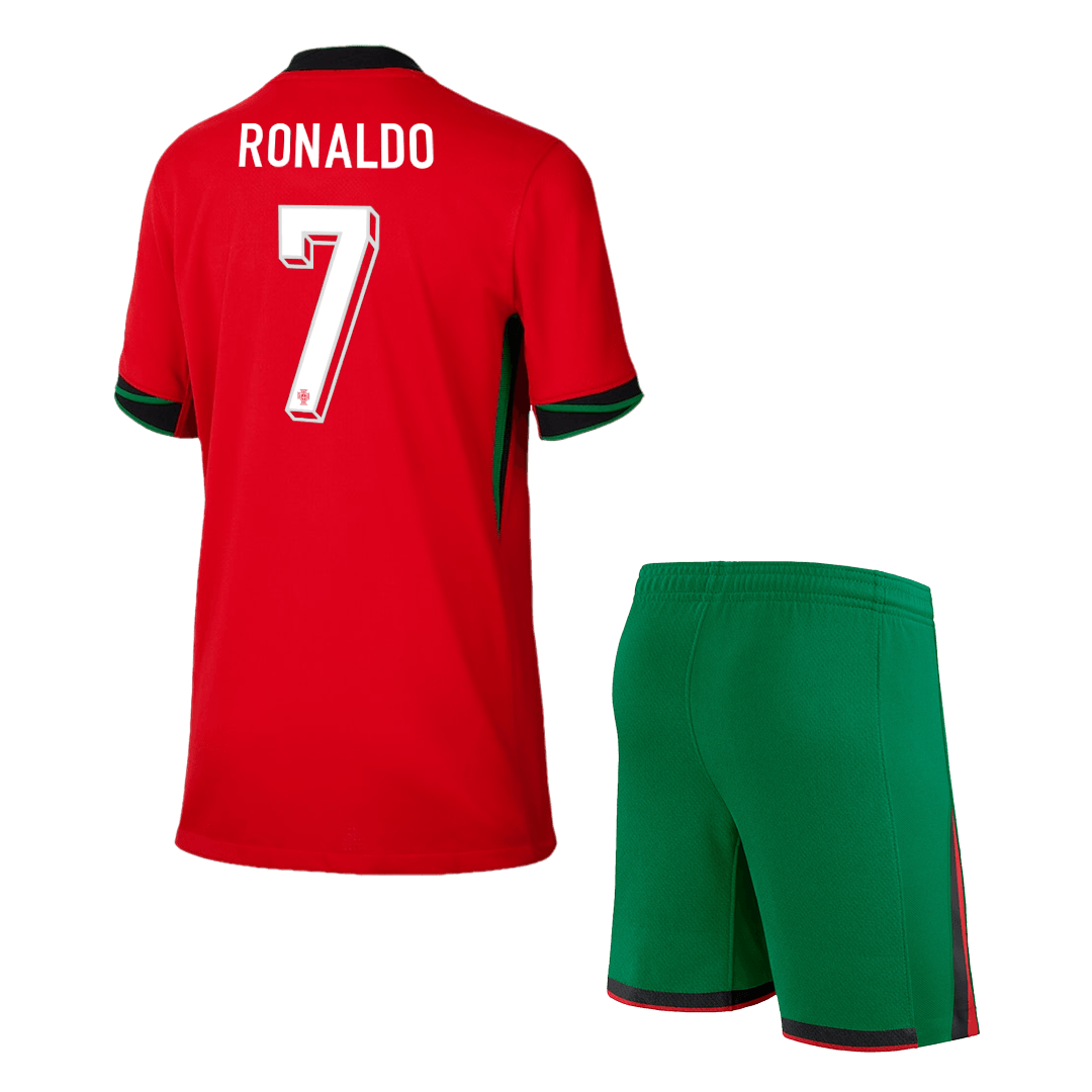 Kids RONALDO #7 Portugal Home Soccer Jersey Kit (Jersey+Shorts) Euro - Pro Jersey Shop