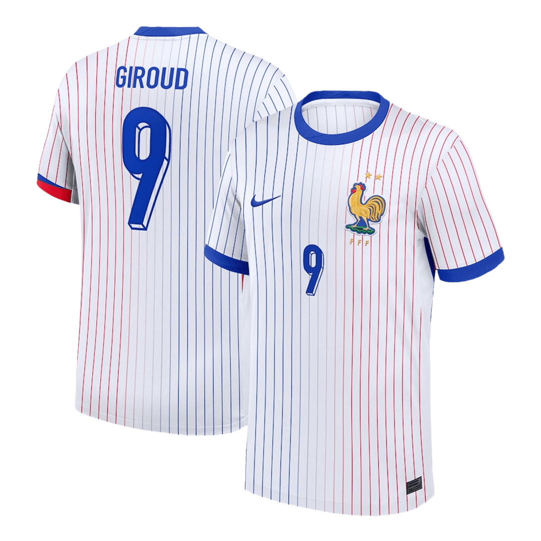 Premium Quality Men's GIROUD #9 France Away Soccer Jersey Shirt Euro - Fan Version - Pro Jersey Shop