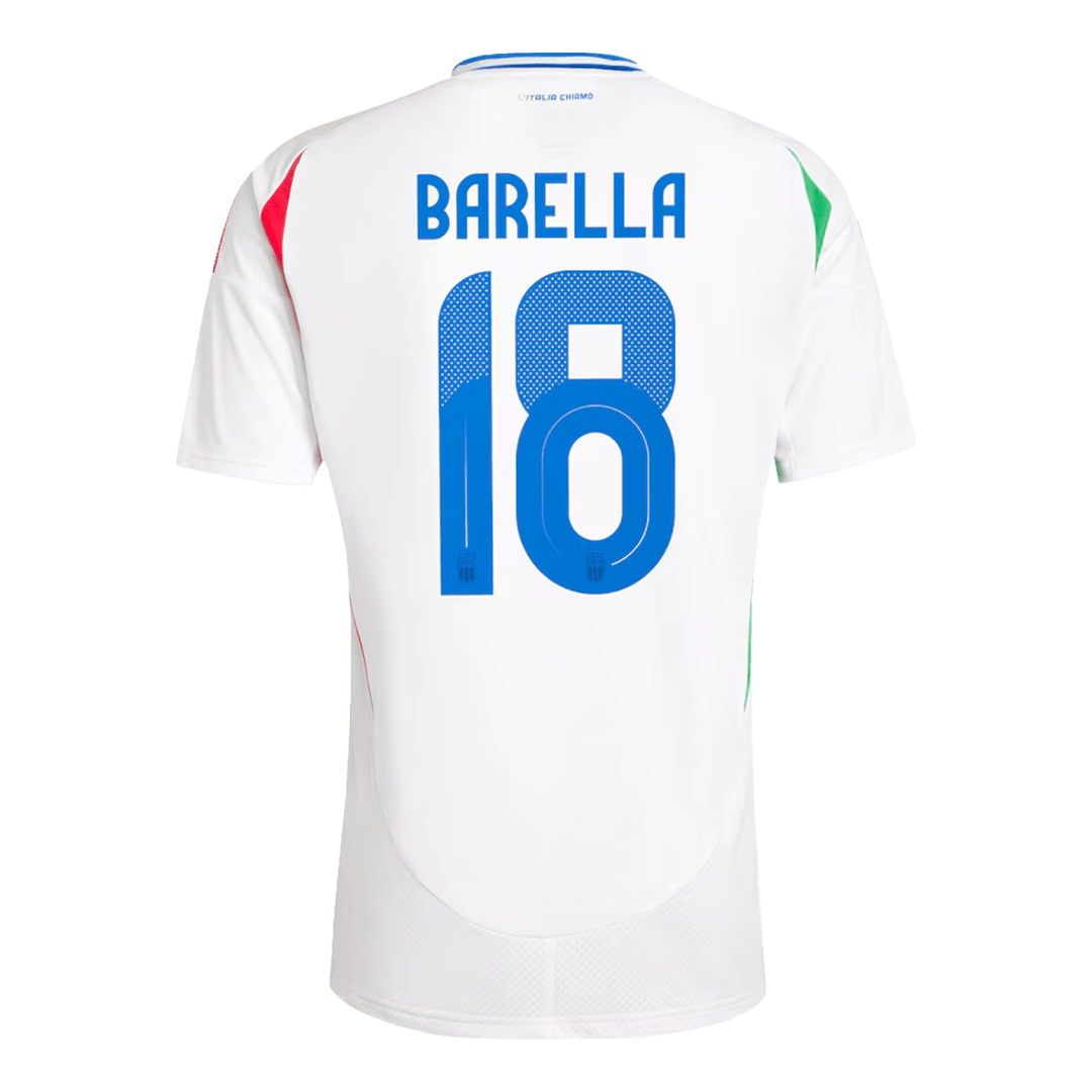 Premium Quality Men's BARELLA #18 Italy Away Soccer Jersey Shirt Euro - Fan Version - Pro Jersey Shop