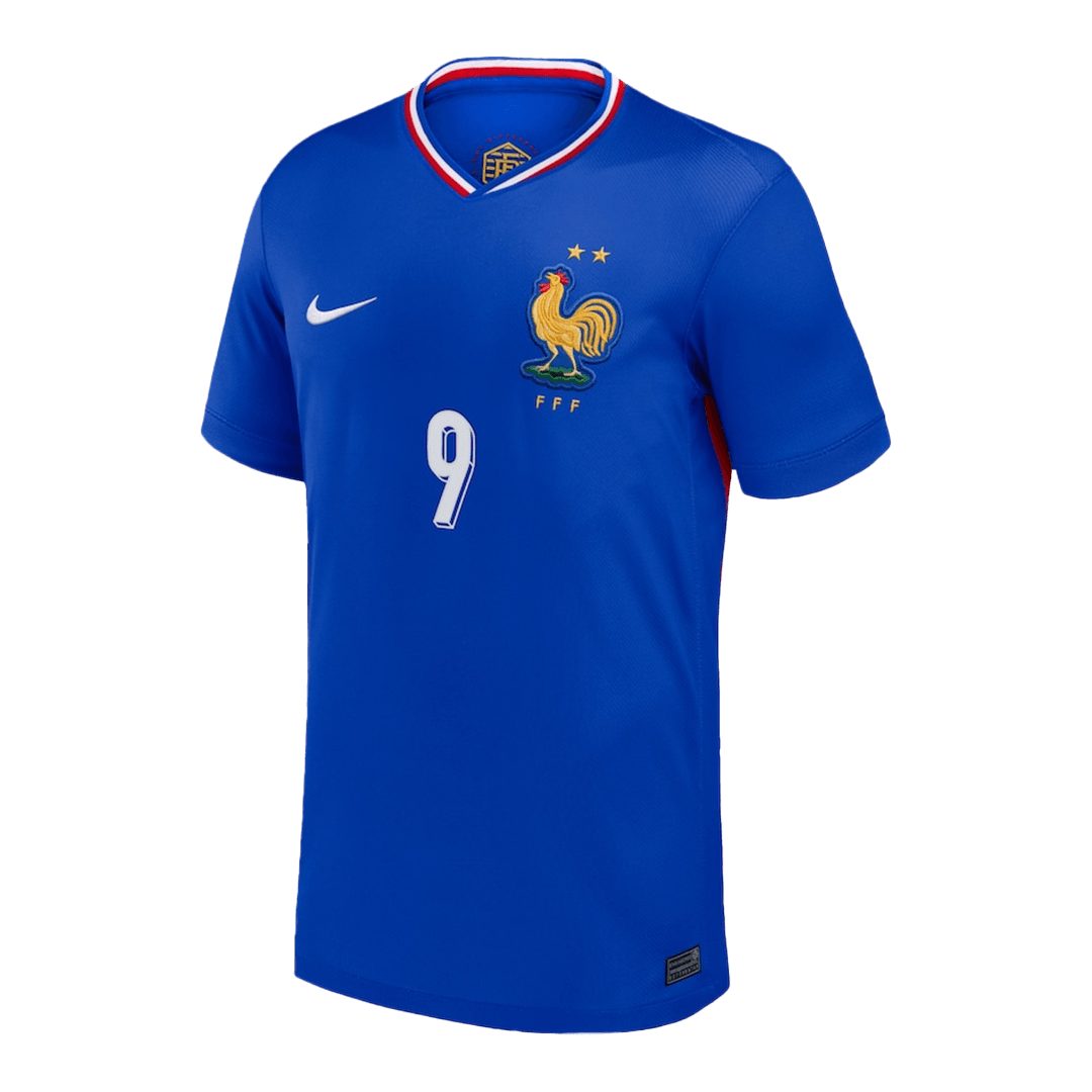 Premium Quality Men's GIROUD #9 France Home Soccer Jersey Shirt Euro - Fan Version - Pro Jersey Shop