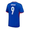 Premium Quality Men's GIROUD #9 France Home Soccer Jersey Shirt Euro 2024 - Fan Version - Pro Jersey Shop