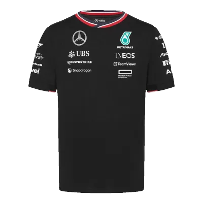 Premium Quality Men's Mercedes AMG Petronas F1 Racing Team T-Shirt Black 2024 - Pro Jersey Shop