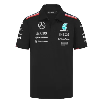 Premium Quality Men's Mercedes AMG Petronas F1 Racing Team Polo Black 2024 - Pro Jersey Shop