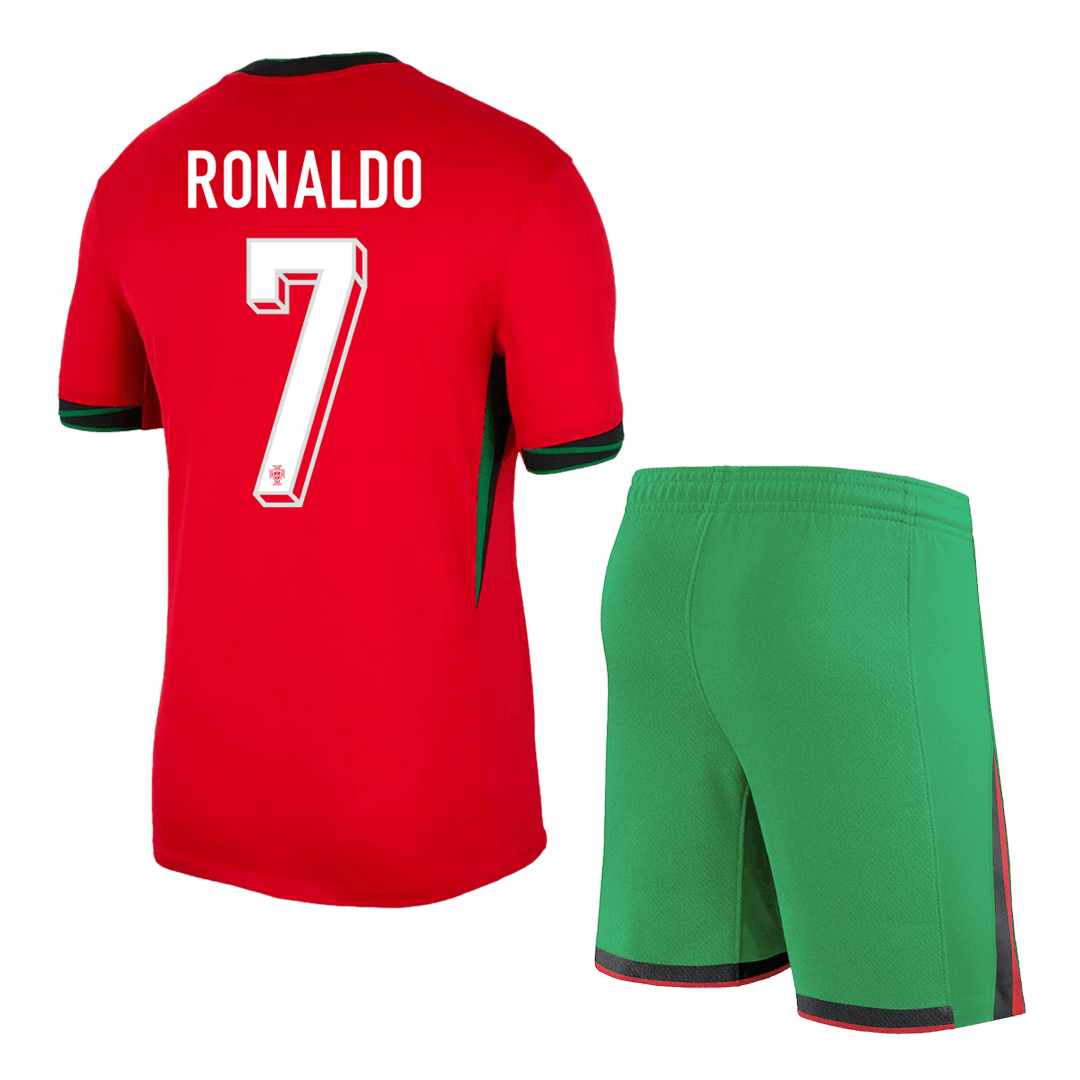 Premium Quality Men's RONALDO #7 Portugal Home Soccer Jersey Kit (Jersey+Shorts) Euro Euro - Pro Jersey Shop