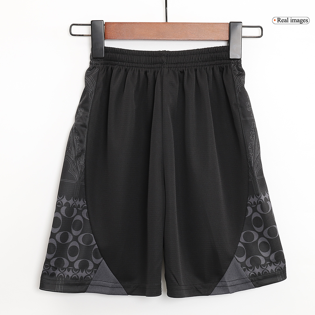 Kids AC Milan x Pleasures Fourth Away Soccer Jersey Kit (Jersey+Shorts) 2023/24-Dark version - Pro Jersey Shop