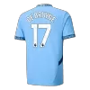 Premium Quality Men's DE BRUYNE #17 Manchester City Home Soccer Jersey Shirt 2024/25 - Fan Version - Pro Jersey Shop