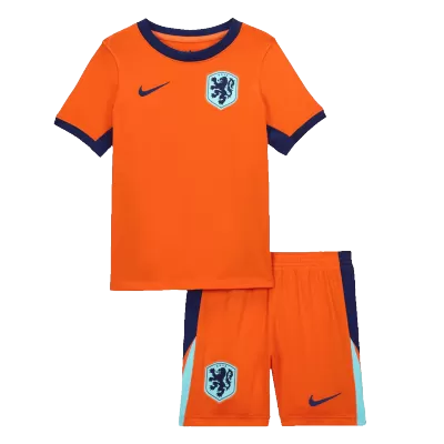 Kids Netherlands Home Soccer Jersey Kit (Jersey+Shorts) Euro 2024 - Pro Jersey Shop