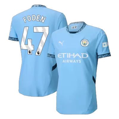 Men's Authentic FODEN #47 Manchester City Home Soccer Jersey Shirt 2024/25 - Player Version - Pro Jersey Shop